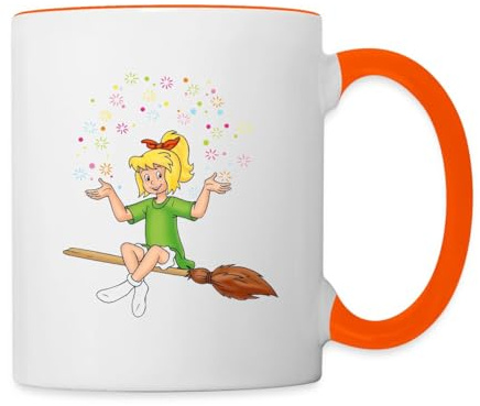 Bibi Blocksberg Sitzt Auf Kartoffelbrei Tasse Zweifarbig