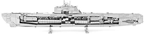 Metal Earth 3D Metallbausatz U-Boot, German U-Boat Type XXI ab 14 Jahre | Präzise lasergeschnittene Metallteile zum Zusammenstecken ohne Klebstoff. Detailreiche Modelle mit bebilderter Bauanleitung