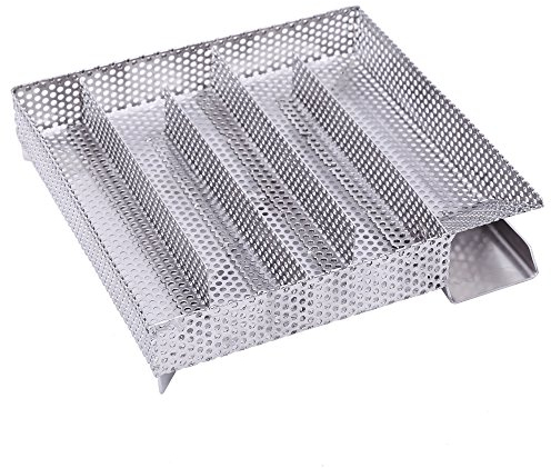 BBQ-TORO, affumicatore a Freddo in Acciaio | Ideale per l’affumicatura Fredda | generatore di Fumo Freddo | Food Smoker| Affumicare i cibi (20,5 x 20,5 cm)