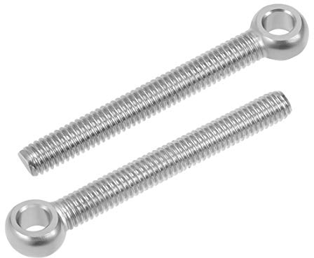 sourcing map 10 Stück Ringmutter Ringschraube M6 x 50mm 304 Edelstahl Augbolzen Augenbolzen