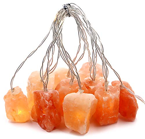 Himalayan Salt String Lights - USB Pink 10 Salt Lamp Fairy Lights LED for Bedroom Decor