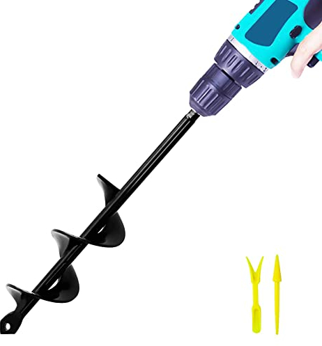 punta trapano a spirale Lega di acciaio 4x22cm punta a trivella coclea per trapano, per terreno