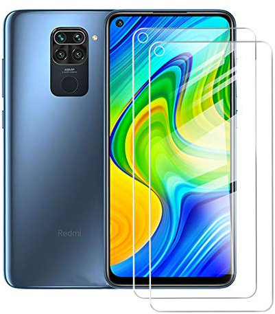 HHUAN Cristal Templado Protector de Pantalla para Xiaomi Redmi Note 9 (6.530), [2 Pack] Dureza 9H Alta Definición Protector de Pantalla Screen Protector Film para Xiaomi Redmi Note 9