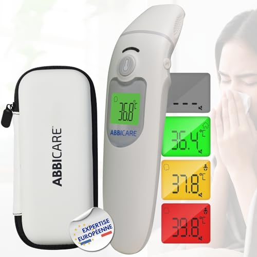 ABBICARE™ Fieberthermometer für Babys Kinder und Erwachsene kontaktloses Stirnthermometer Infrarot Thermometer mit sofortiger genauer Ablesung Fieberalarm