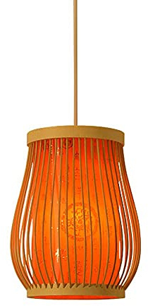 CSSYKV Lampadari D'arte Cinese In Bambù Lampada A Sospensione Dal Design Creativo Lampada A Sospensione Tatami In Stile Vintage Giapponese Lampadario Da Comodino In Legno Naturale Base E27 Con Cavo Re