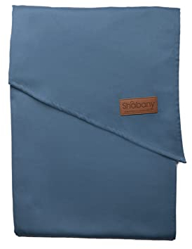 Shabany® - Ring Sling Tragetuch - 100% Bio Baumwolle - Babybauchtrage für Neugeborene Kleinkinder bis 15 KG - inkl. Baby Wrap Carrier Anleitung - blau (brave)