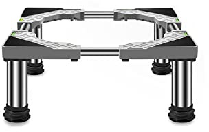 Waschmaschinensockel Sockel für kühlschrank Stand für Trockner 46-65cm | Verstellbarer Geräte-Sockel höhenverstellbare Halterung 14-17cm für Kühlschrank,Trockner,Bärenlast 200KG,Studentenwohnheim