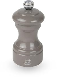 PEUGEOT - Salzmühle Bistro 10 cm - Klassische Mahlgradeinstellung - Aus PEFC-zertifiziertem Holz - Französisches Know-howreich - Taupegrau lackiert