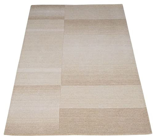Teppich 100% Wolle Beige 160X230 cm Orientteppich Handgetuftet HT418