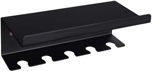 Zahnbürstenhalter Wandbefestigter 18/8 Edelstahl Zahnbürstenhalter mit 3M Selbstklebend Keine Bohren Zahnbürste Organizer und Zahnpasta Spender (Schwarz)