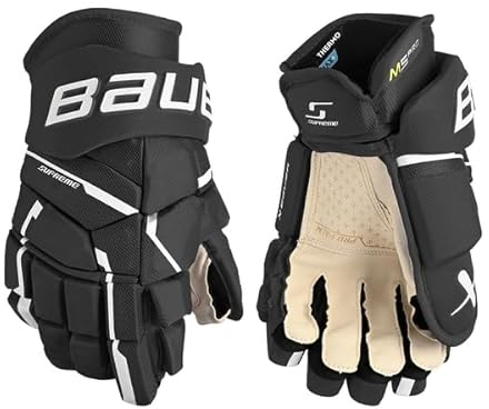 BAUER Supreme M5 PRO Handschuhe Senior, Größe:15 Zoll, Farbe:schwarz/weiß