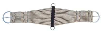 SHOWMEN CRAFT Mohair Roper Sangle de cheval Western Strand Double tissage Respirant Boucle en acier inoxydable Accessoires d'équitation Beige