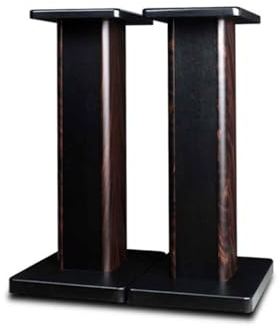 Lautsprecherständer Surround-Sound-Ständer Bodenständer Massivholz-Bodenständer Bücherregal-Boxenständer Holz-Lautsprecherständer Stabil und sturzsicher 3 Farben erhältlich (Color : Walnut, S : 50CM