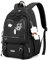 Amythe Mochilas Escolares Niñas Adolescentes Mochila Colegio Niña Chicas 10 12 16 18 años Mochila de Viaje de Primaria Secundaria Instituto, Ligera Mochila Grande Impermeable de Moda - Negro
