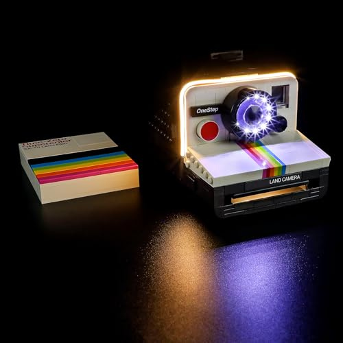 GEAMENT Jeu De Lumières Compatible avec Lego Appareil Photo Polaroid OneStep SX-70 - Kit D'éclairage LED pour Ideas 21345 (Modèle de Bloc Non Inclus)