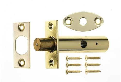 Perno de seguridad para puerta, perno de latón para puerta de 58 mm, perno de bloqueo de puerta de latón antirrobo, perno de seguridad de latón para puerta, 1 unidad