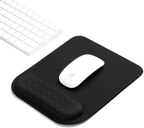 Mauspad mit Handballenauflage, ergonomisches Gaming-Mauspad, mit Memory-Schaum-Handauflage, rutschfeste Gummibasis, geeignet für Büro und Zuhause