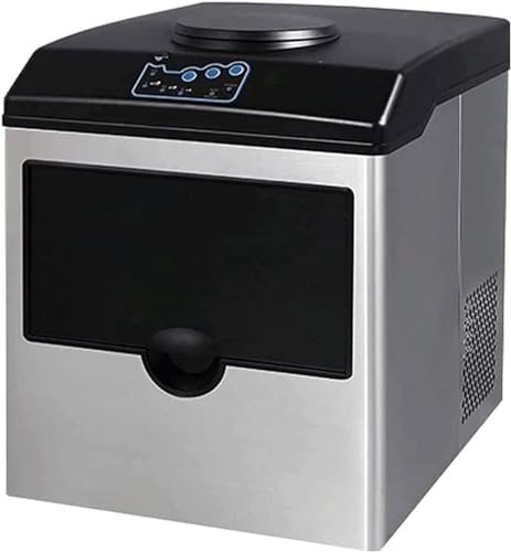 2-in-1 Ice Maker With Water Dispenser, Stainless Steel Portable Ice Maker, Perfect For Home, Office, Bar, Party