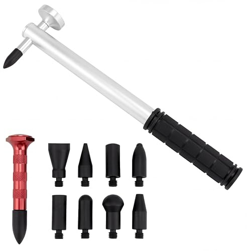 QWORK® 10 Pezzi Set di Strumenti per la rimozione di ammaccature, Kit Riparazione ammaccature Auto, Strumento Riparazione ammaccature