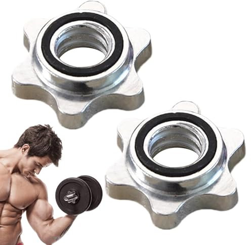 Barbell - 1 Pair of Anti-Slip Weight Locks Craftsmanship Dumbbells | Weight Stoppers, Weight Bar Clamps, 1 Barbell for Fitness Training