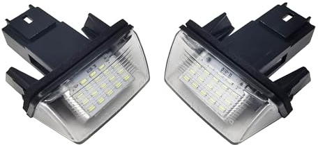 VSREI Luz de matrícula para coche, luz de matrícula compatible con Peugeot Citroen, Como 206 207 306 307 308 407 5008 C2 C3 C4 C5 DS4, OEM: 6340A3 6340F9 634099 (2 piezas LED)