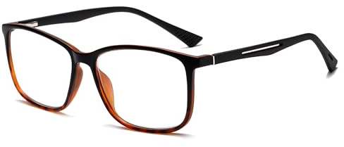 ZXYOO Occhiali da lettura uomo 3 Pacco Lettore di luce anti-blu stile sportivo con cerniera a molla in metallo（Brown+1.50）