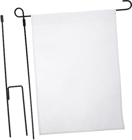 Toddmomy 3sätze Blank Garden Flag Weiße Gartenflagge Mit Gartensockel Für Kreative Gestaltungen Und Festliche Dekoration Im Freien