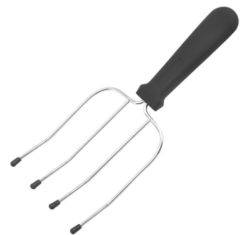 Forchette da carne in acciaio inox, con impugnatura antiscivolo, accessori per barbecue per carne e carne