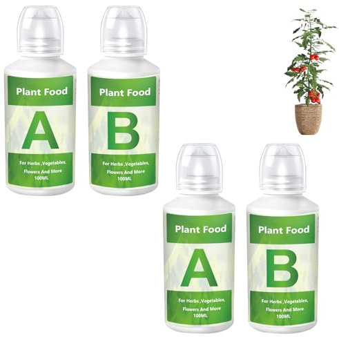 2 Set Hydroponics Nutrients, Hydroponic Plant Food, Indoor Plant Fertilizer, Fertiliser For Vegetables,A & B Growing Fertilizer Solution For Garden, Fruits Plant Food For Hydroponics Growing System