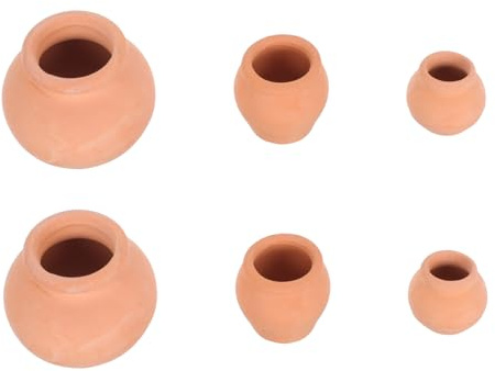 ifundom 3 Sätze Saftiger Blumentopf Miniatur Kleine Terrakotta-blumentöpfe Gartentöpfe Kleiner Saftiger Topf Mini-töpfe Kleine Töpfe Für Sukkulenten Tontopf Khaki Keramik 6 Stück * 3
