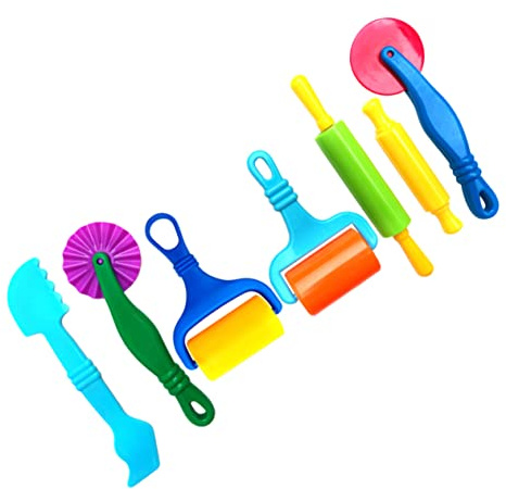 Yardwe 7pcs Funny Clay Rolling Pin Toys Plastic Handheld Roller for Boys and Girls Tools for Boy Girl Random Color