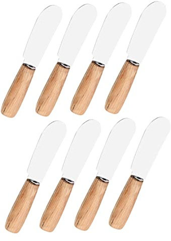 iplusmile 8Pièces Spatules à Beurre Acier Inoxydable avec Poignée pour Épandage de Confitures et Beurre à