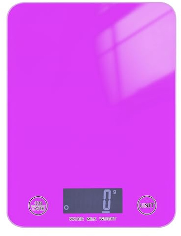 Viola Cottura Digital Food Scale 12 lbs/1 oz, 5kg/5g Bilancia da cucina piccola con 4 unità per (utente) (utente) (utente) peso digitale para comida