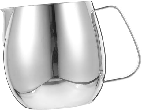 UTHCLO Lattiera in Acciaio da Pitcher per Latte Art Spesso e Resistente per Schiuma Latte per Uso Professionale e