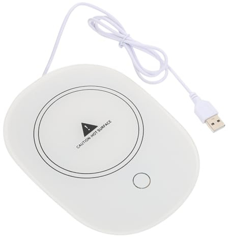 Cabilock Calentador de Tazas USB Control de Temperatura en Real y Calefacción Constante a 55℃, Posavasos Abs Adecuado para Oficina y Viaje