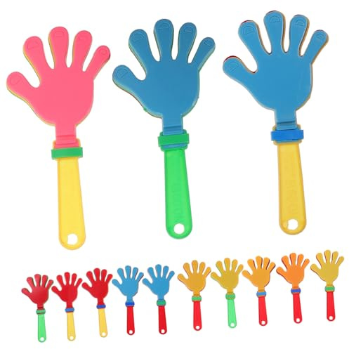 Amosfun Claquettes à Main Bruyantes 7,5 Pouces 24 Pièces en Abs Multicolores Générateurs De Bruit pour Fêtes Rassemblements Événements Sportifs Accessoires Garçon Et Filles