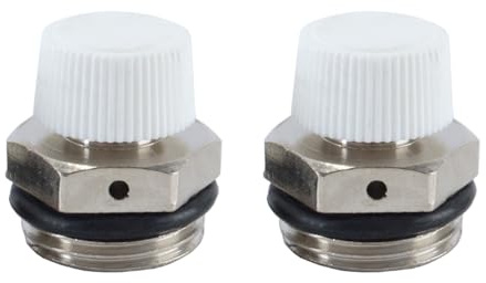 DUZEPA Lot De 2 Vannes De Purge Automatiques 1/2 Pouce, Soupape De Décharge D'air, Accessoires Pour Radiateurs Et Orifices D'échappement (filetage Externe 1/2 Pouce)