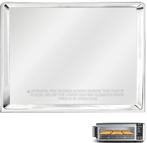 GCQFZ Crumb Tray Replacement for Ninja Foodi SP101 SP100 SP1001C SP201 Air Fryer Oven with 4 PCS Fiberglass Air Fryer Mats, Air Fryer Accessories for Ninja airfryer Flip Up Toaster Oven