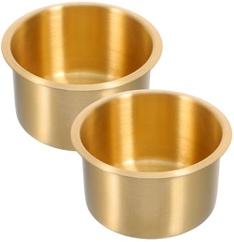 iplusmile Portabicchieri per Camper e Barche in Acciaio Inox 2 Pezzi 9X55 CM Portabicchiere a Scomparsa per Divano Accessori Nautici e Campeggio
