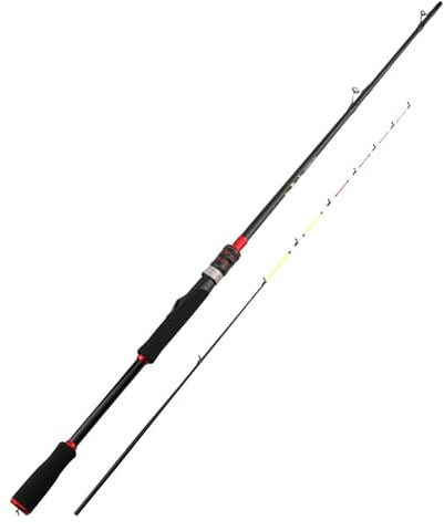 Canne à pêche – Baitcasting Pole Beach Shore Cast, pêche Sensible en Radeau | Bâton d'action en Carbone Surf Light