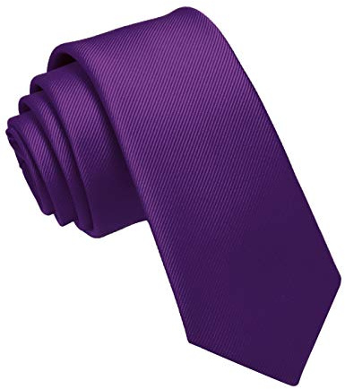 JEMYGINS Schmale Herren Krawatte einfarbig 6cm