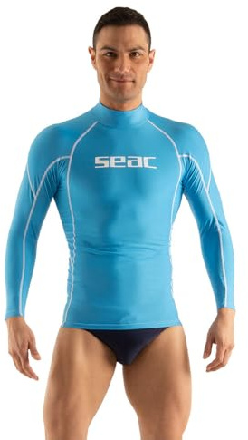 Seac RAA Long Evo Man Rash Guard UV-Schutz-Shirt zum Schnorcheln und Schwimmen Langarm für Herren