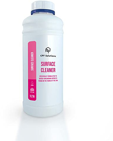 CPF Solutions Hot Tub Surface Cleaner & Waterline Cleaner (Non Spray Bottle) 1ltr - specifically formulated to quickly breakdown deposits found on the fabric of the spa.