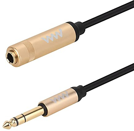 innov8 6.35mm 1/4 inch TRS Stereo Male to Female Audio Extension Cable for Mixing console, amps, home theatre systems 3m