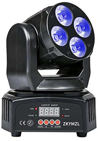 ZKYMZL - Mini lampe LED RGBWA/UV 6 en 1, 50 W, lumière rotative, effet tête mobile avec DMX, pour Disco, KTV, Club Party