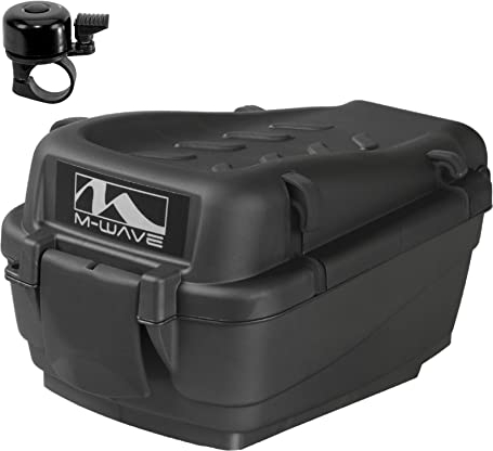 M-Wave Amsterdam Easy Box L/XL (18 Ltr.) Fahrradkoffer Fahrradbox inkl. Fahrradklingel