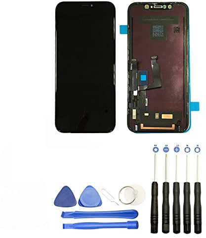 JUANIO Pantalla Completa Compatible con iPhone XR OLED 6.1 Azul + Herramientas