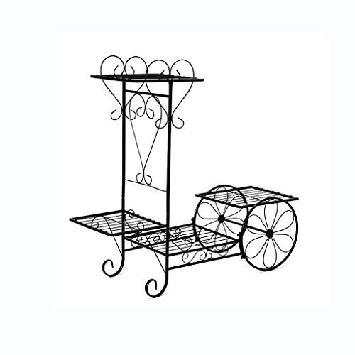Plante Stand Moderne Simple Fleur Stand Fer Art Multicouche Balcon Salon Atterrissage Fleur Pot Titulaire Intérieur Vert Radis Chlorophytum Fleur Étagère Fleur Rack (Couleur : Noir) (Copper