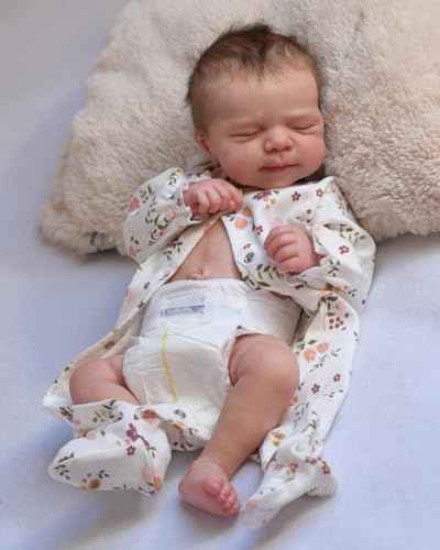 BNNPUU Reborn docka pojke 45 cm handgjord tvättbar Reborn baby mjuk vinyl kropp Reborn babydocka ser ut som en riktig baby slutna ögon pojke