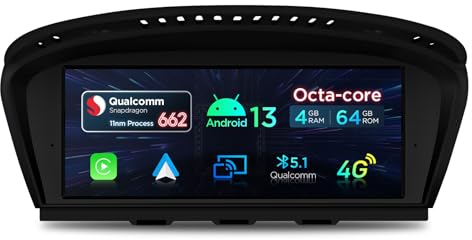 XTRONS 8.8 Zoll Android 13 Autoradio Qualcomm 662 Octa Core 4GB 64GB Multimedia Player Eingebautes Car Play Android Auto 4G Bluetooth WLAN GPS Optional OBD DAB TPMS Für BMW 3er E90 5er E60 CCC Ssystem